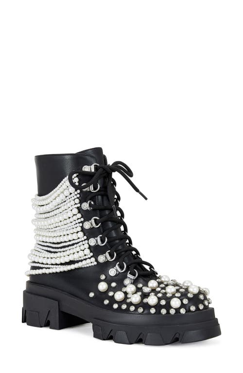 Azalea Wang Twinkley Embellished Combat Boot