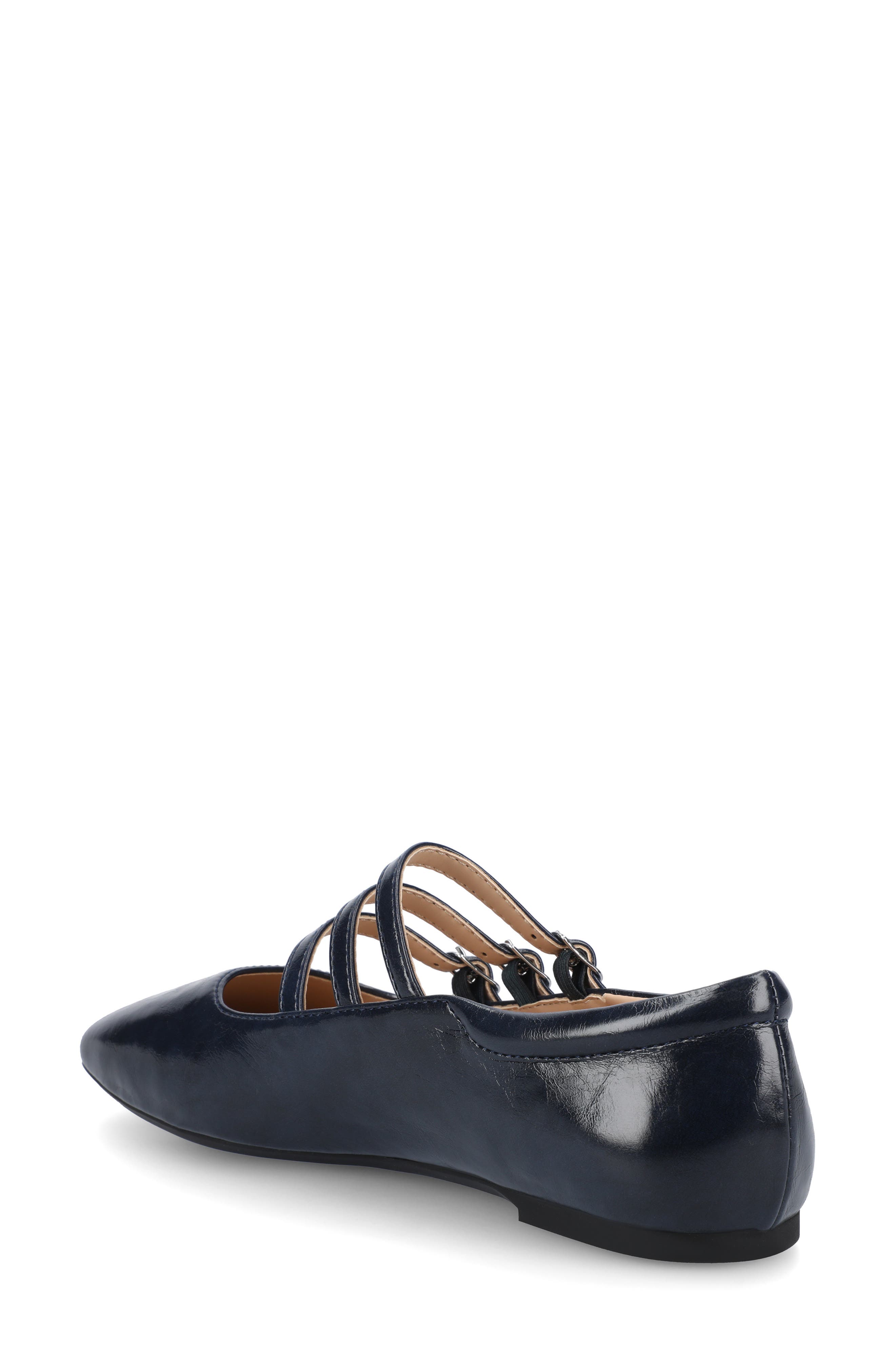 Darlin Multi Strap Mary Jane Flat, Alternate, color, NAVY CRINKLE