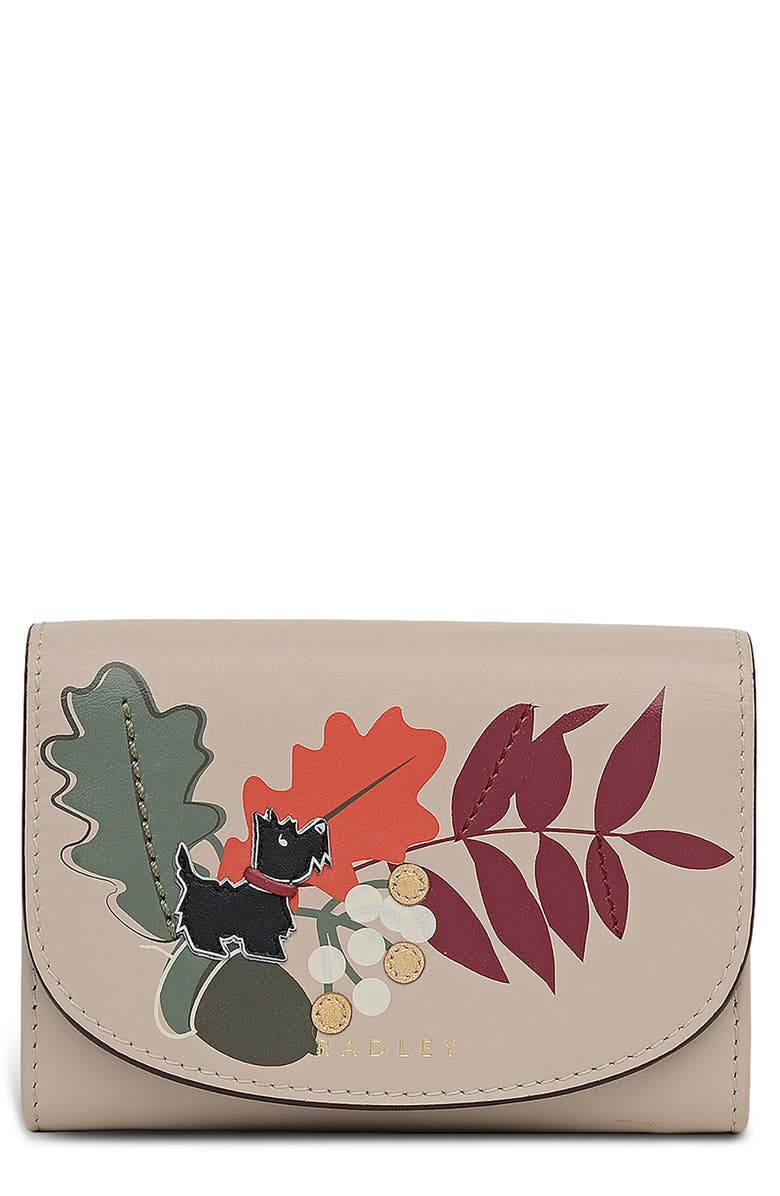 Radley Acorntopia Medium Leather Flapover Wallet, Main, color, 