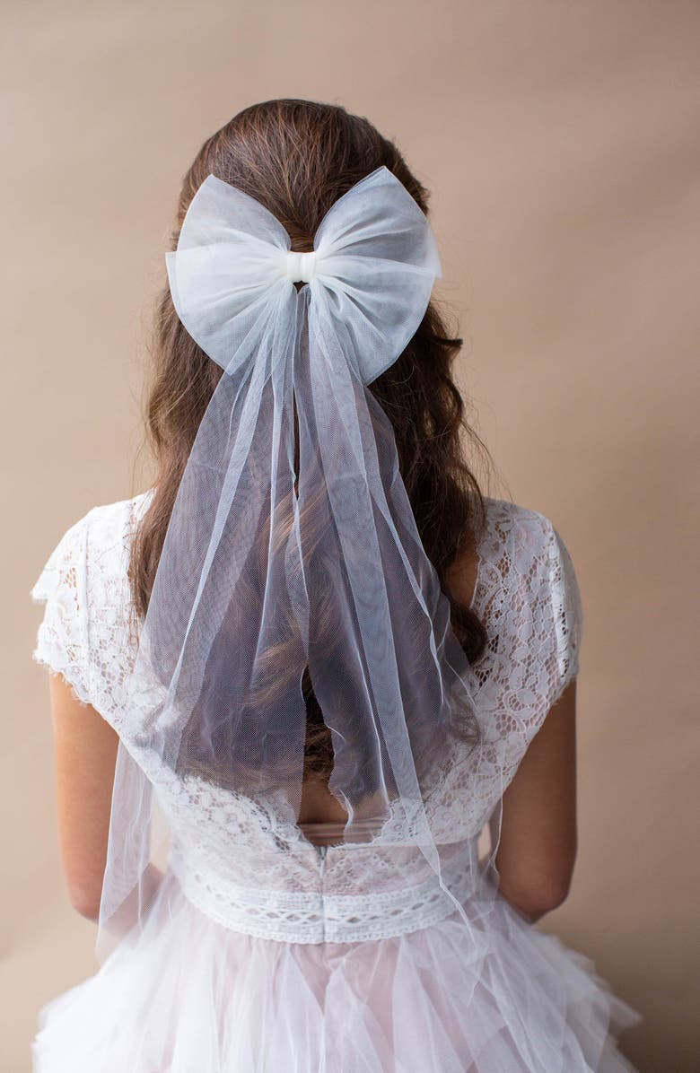 Brides & Hairpins James Tulle Bow, Alternate, color, Ivory