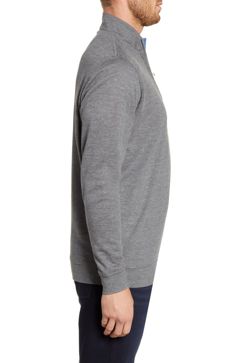 Comfort Interlock Quarter Zip Pullover, Alternate, color, SMOKE