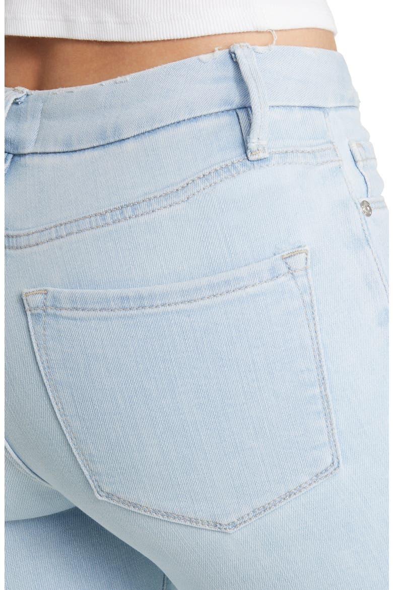Le Crop Mini Boot Stagger Raw Hem Crop Bootcut Jeans, Alternate, color, CLARITY