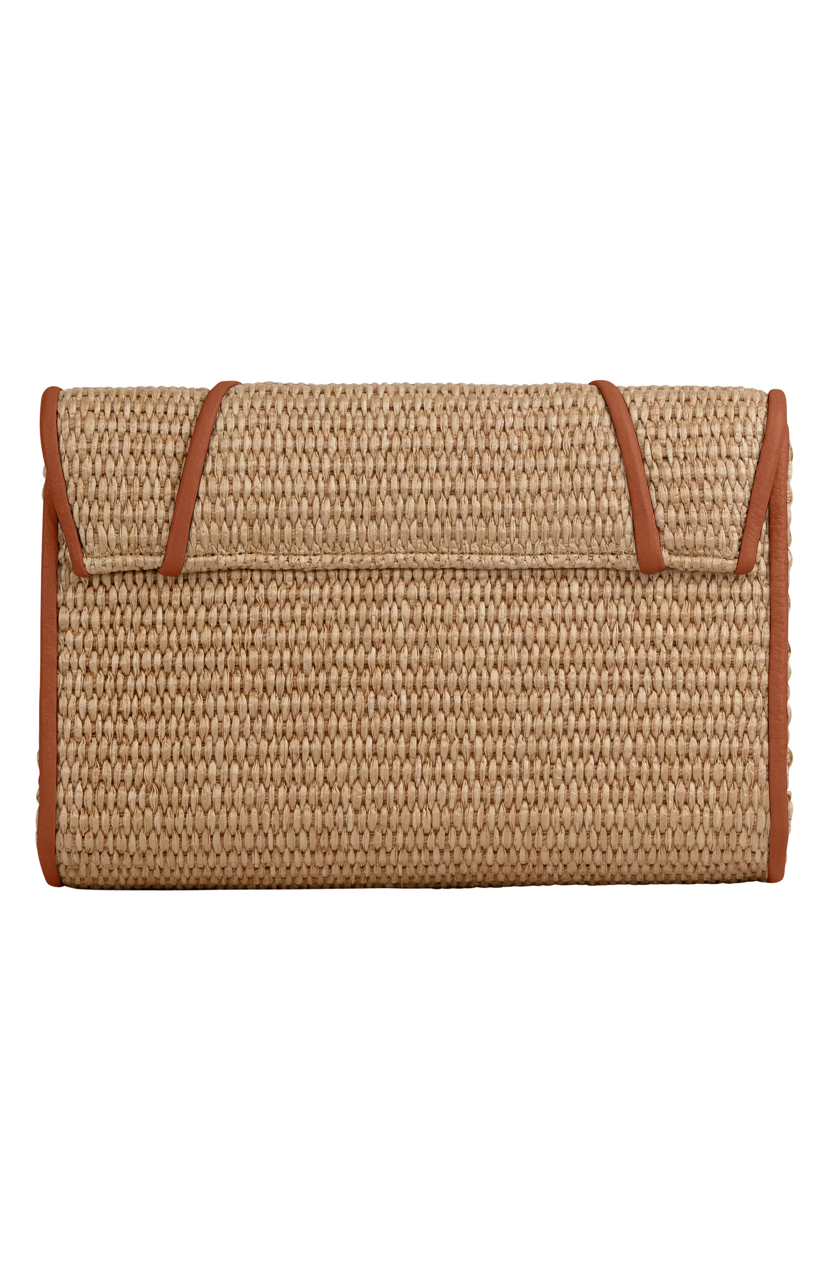 LISELLE KISS Allie Raffia Clutch, Alternate, color, 