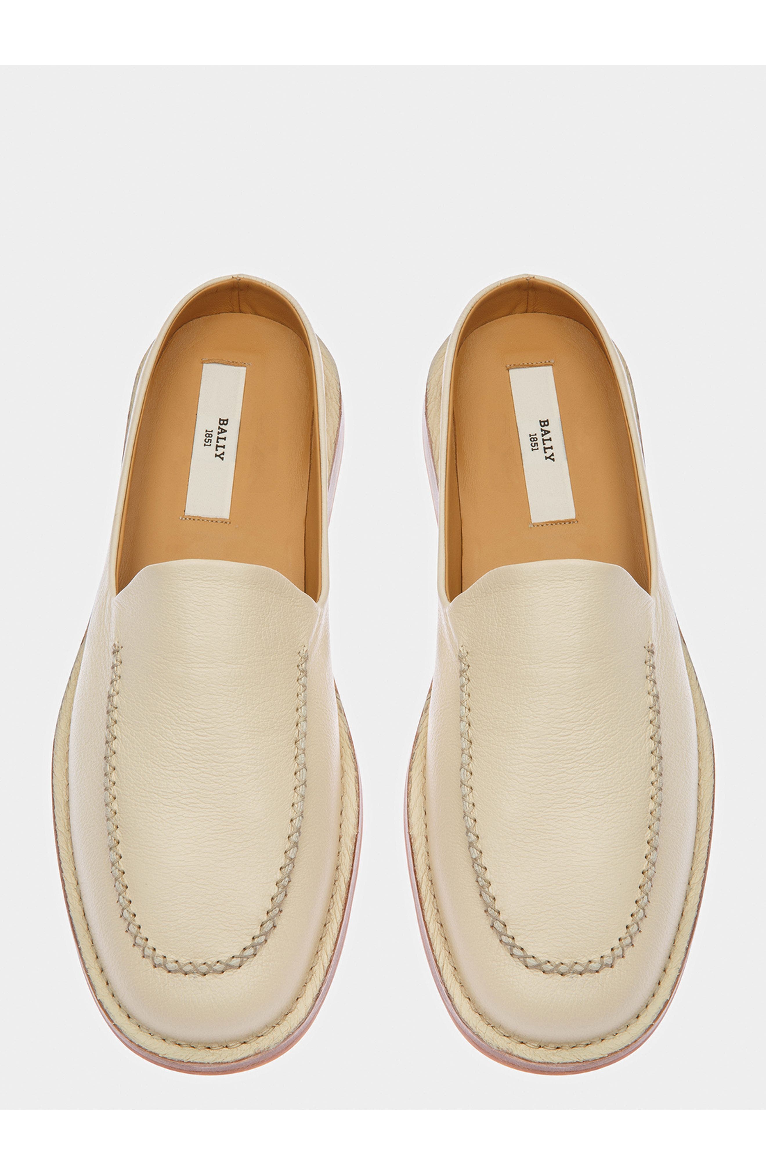 Bally Fosko Leather Slippers, Alternate, color, White