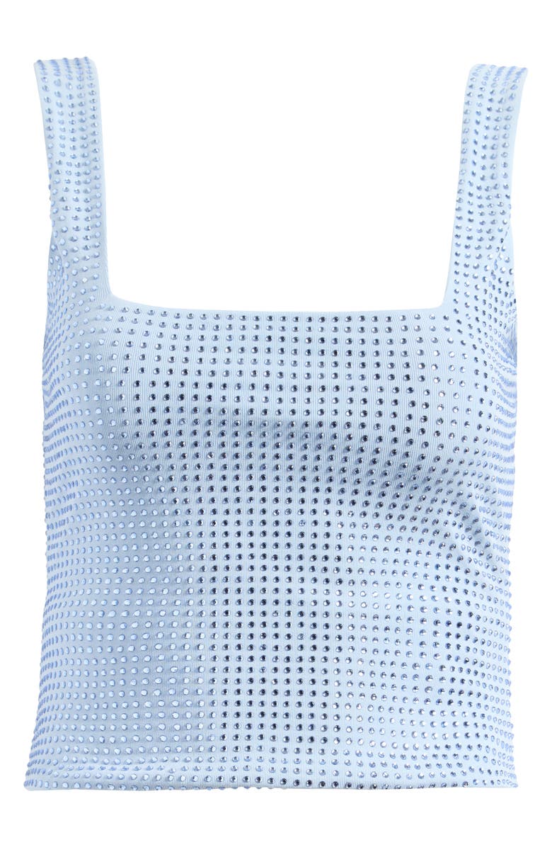 Good American Crystal Embellished Tank, Alternate, color, Winter Sky001