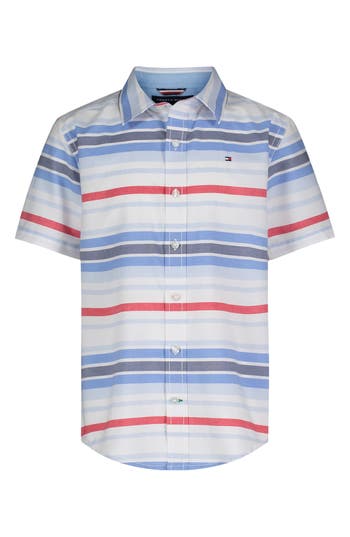 Tommy Hilfiger Kids' Damion Stripe Short-sleeve Button-up Shirt