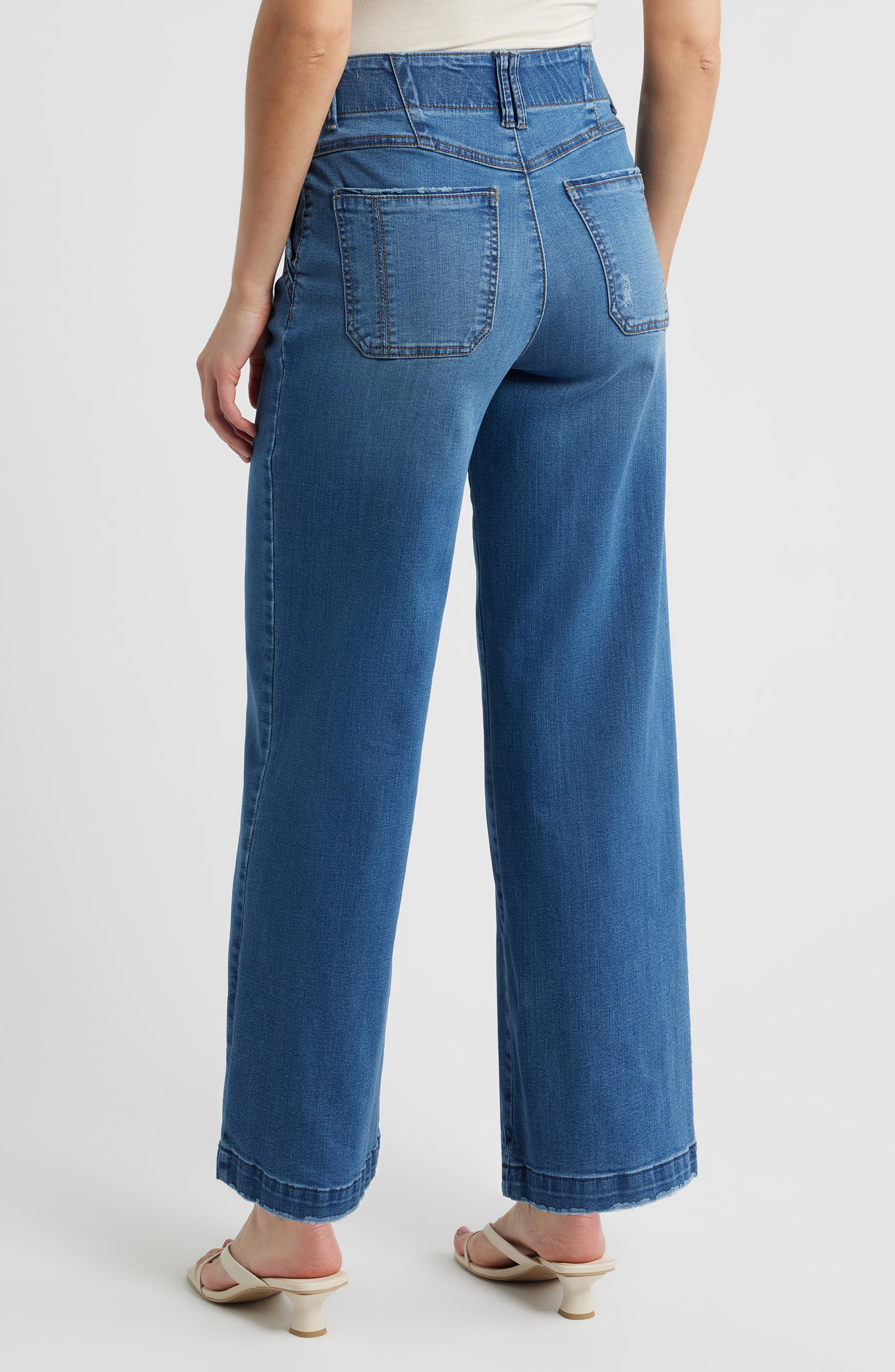 Emma Skyrise Seamed Wide Leg Jeans (Women) | Nordstrom