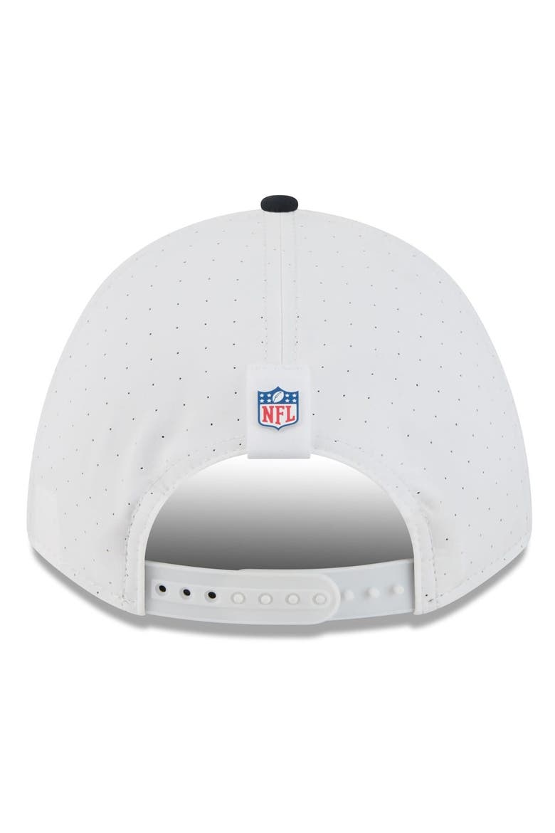 Men's New Era  White/Navy Houston Texans 2025 NFL Training Camp A-Frame 9FORTY Adjustable Hat, Alternate, color, White