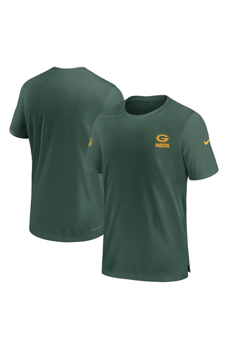 Nike Men's Nike  Green Green Bay Packers Sideline Coach Performance T-Shirt, Main, color, 