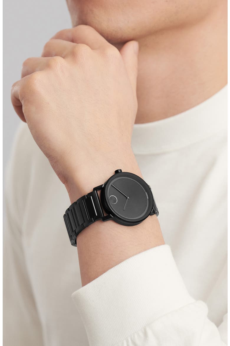 Bold Evolution Bracelet Watch, 40mm, Alternate, color, BLACK