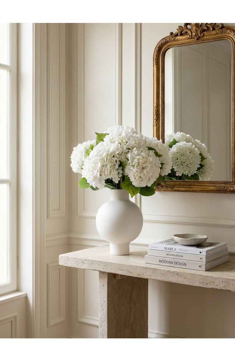 CocoBella Marla RealTouch Hydrangea Arrangement, Alternate, color, Snow