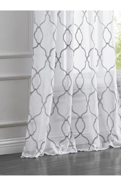 Dainty Home Set Of 4 Print Sheer Curtain Panels In White