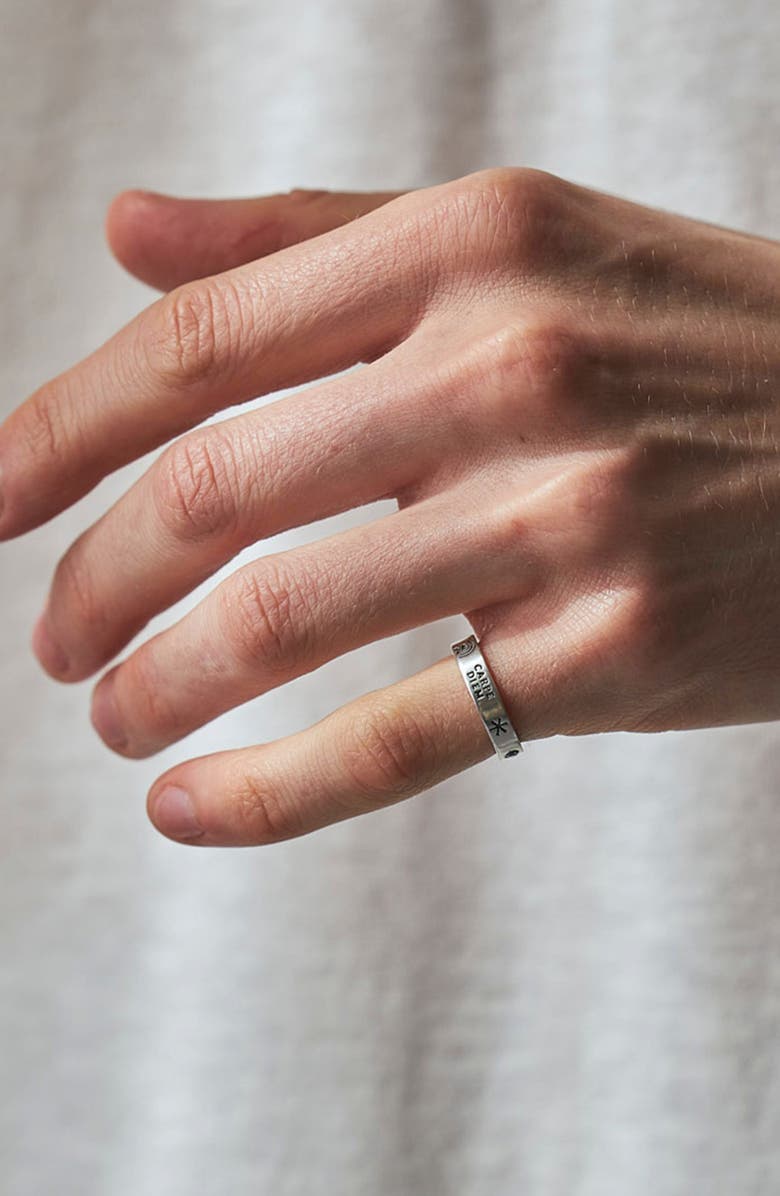 Serge DeNimes Patriot Band Ring, Alternate, color, Silver