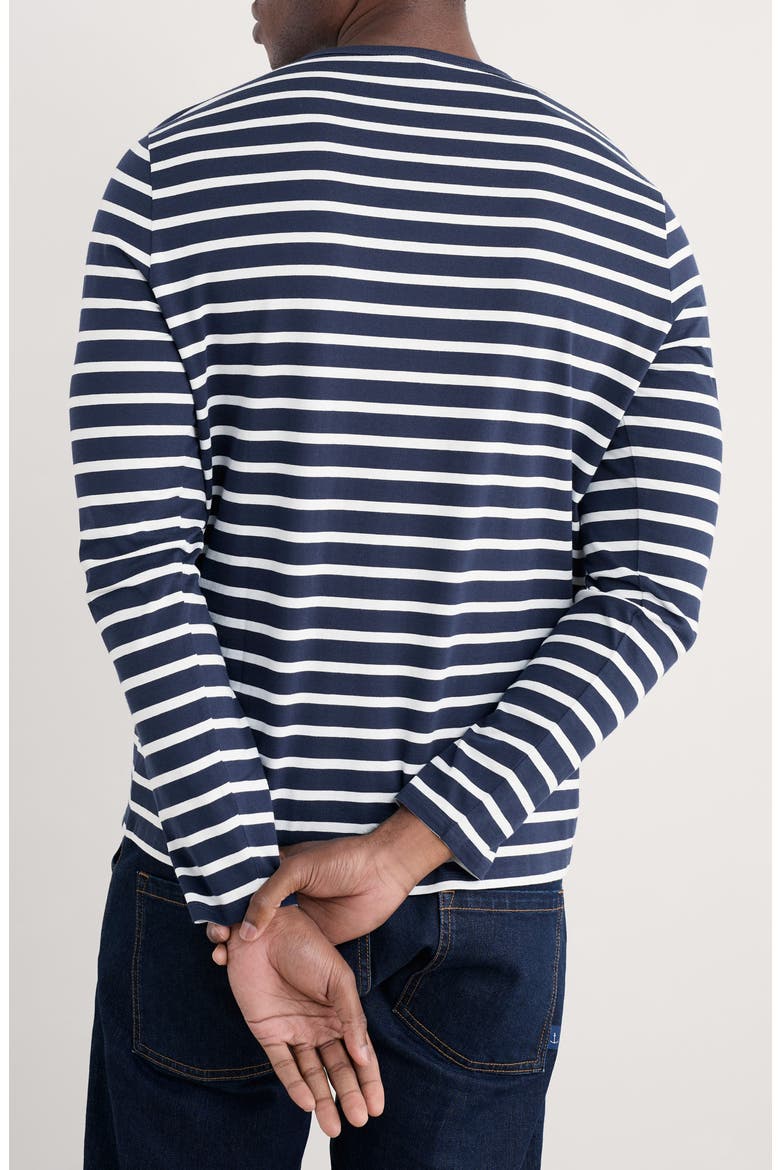 Sailor Stripe Long Sleeve T-Shirt, Alternate, color, BRETON MARITIME CHALK