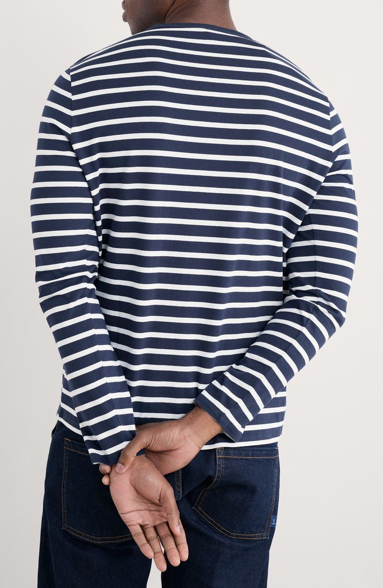 Seasalt Cornwall Sailor Stripe Long Sleeve T-Shirt, Alternate, color, Breton Maritime Chalk