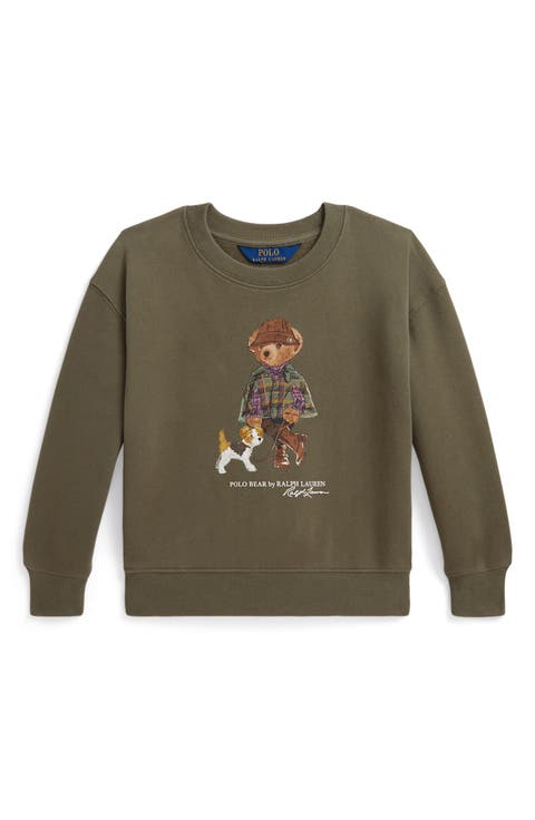 Kids' Polo Bear Graphic Fleece Sweatshirt