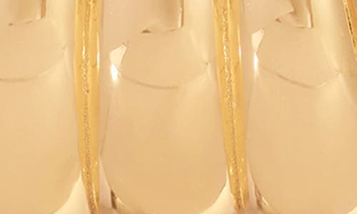 Ettika Triple Ribbed Huggie Hoop Earrings In Gold