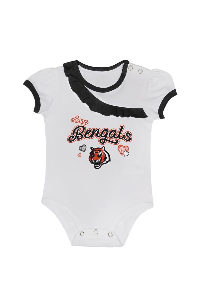 Outerstuff Newborn & Infant Cincinnati Bengals Love My Team Bodysuit & Skirt Set, Alternate, color, Black