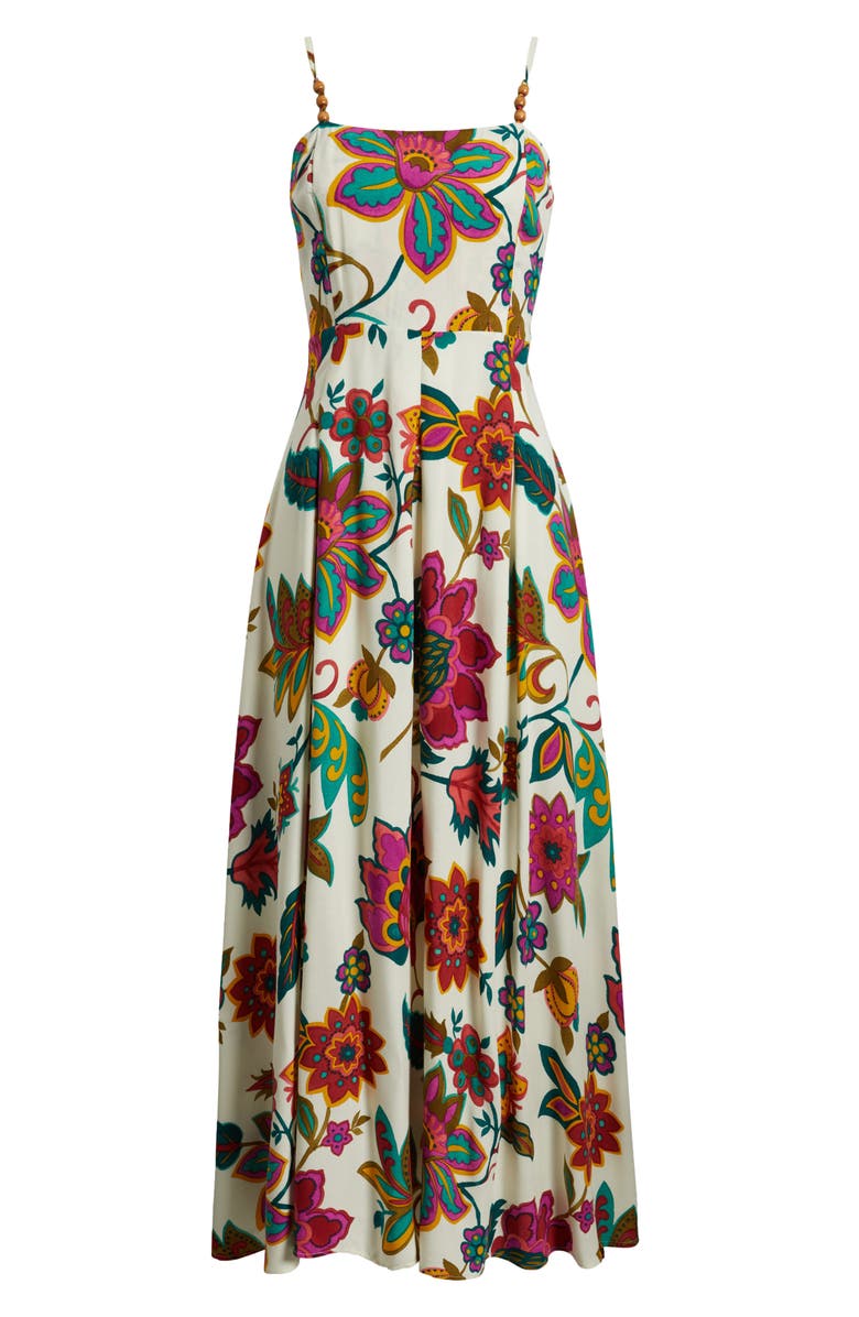 Halogen<sup>®</sup> Empire Waist Beaded Strap Midi Dress, Alternate, color, New Ivory