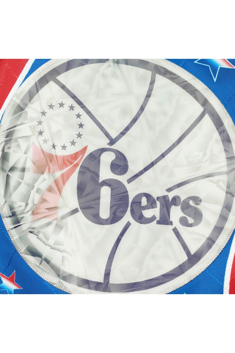 Men's Philadelphia 76ers Red Mitchell & Ness Hardwood Classics 75th Anniversary Authentic Warmup Full-Snap Jacket, Alternate, color, Red