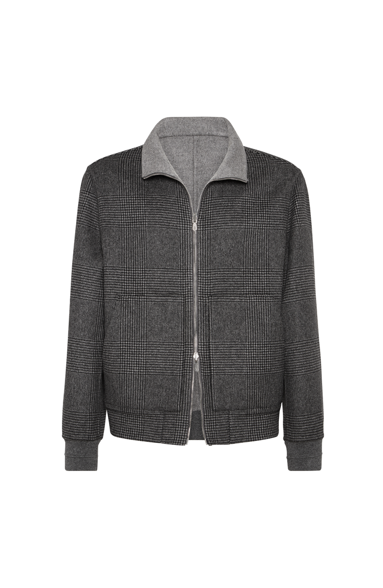 Brunello Cucinelli Hand-crafted bomber jacket, Main, color, Dark Grey