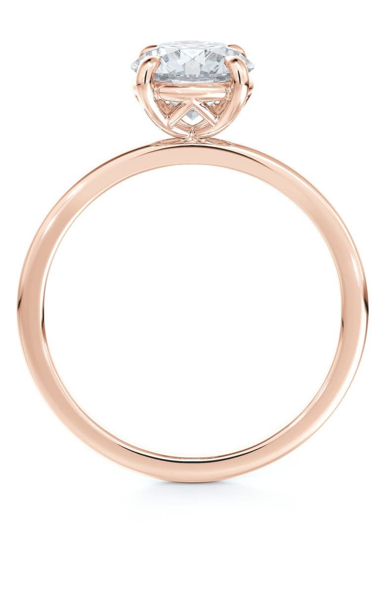 De Beers Forevermark Delicate Icon<sup>™</sup> Setting Round Diamond Engagement Ring, Alternate, color, 