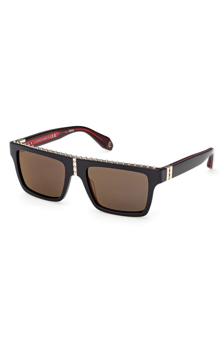 Christian Louboutin 56mm Rectangular Sunglasses, Alternate, color, 