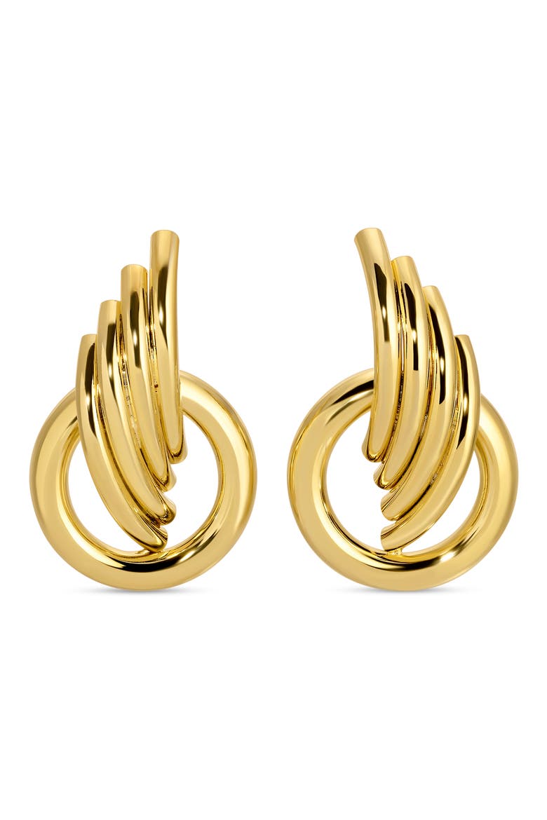 Eleanor Statement Stud Earrings, Main, color, GOLD