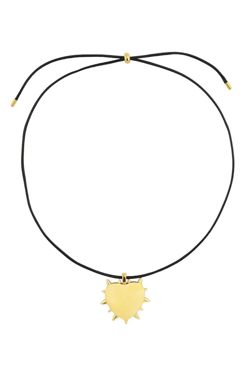REBL Heart Pendant Necklace, Alternate, color, Gold