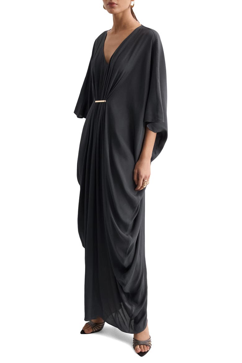 Drape Maxi Dress, Main, color, CHARCOAL