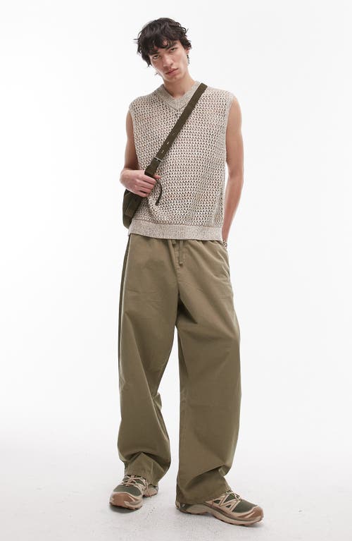 TOPMAN TOPMAN TWISTED OPEN STITCH SWEATER VEST 