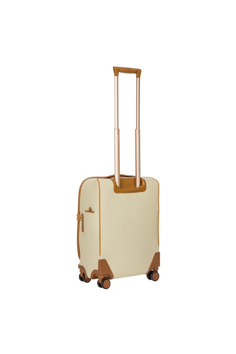 Firenze Softside 21" Carry On Compound Spinner Luggage, Alternate, color, Cream