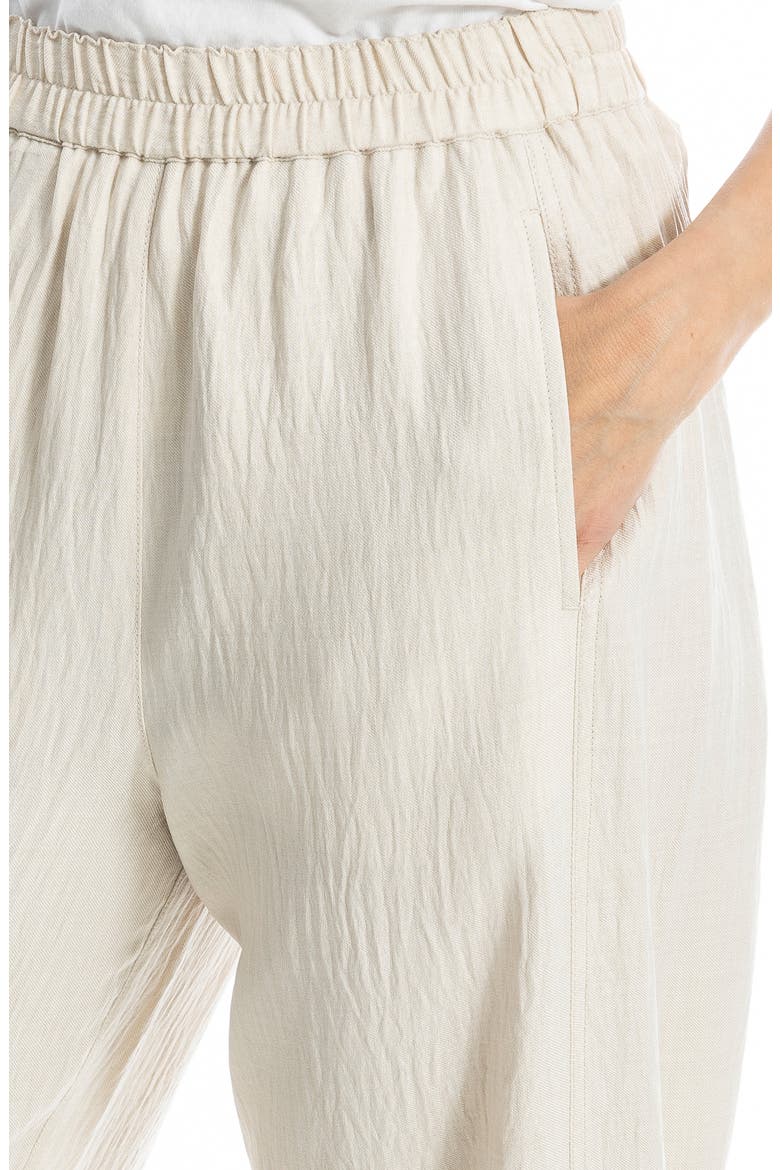 Textured Twill Barrel Leg Pants, Alternate, color, OATMEAL
