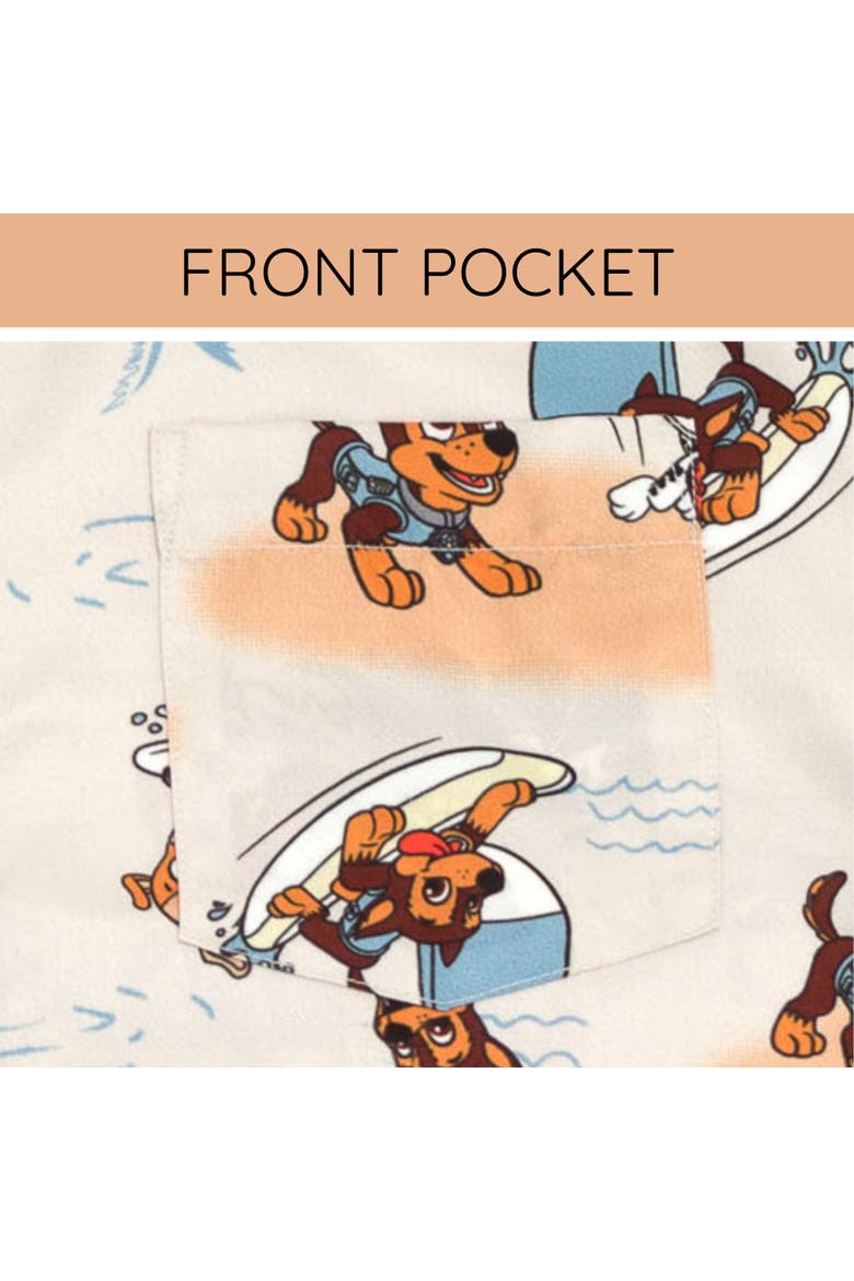 Hawaiian Button-Down Shirt, Alternate, color, Sand Paw Patrol