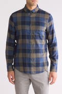 Original Penguin Plaid Cotton Blend Twill Button-Up Shirt