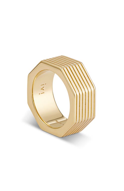 Ivi Los Angeles Wide Octagon Band Ring