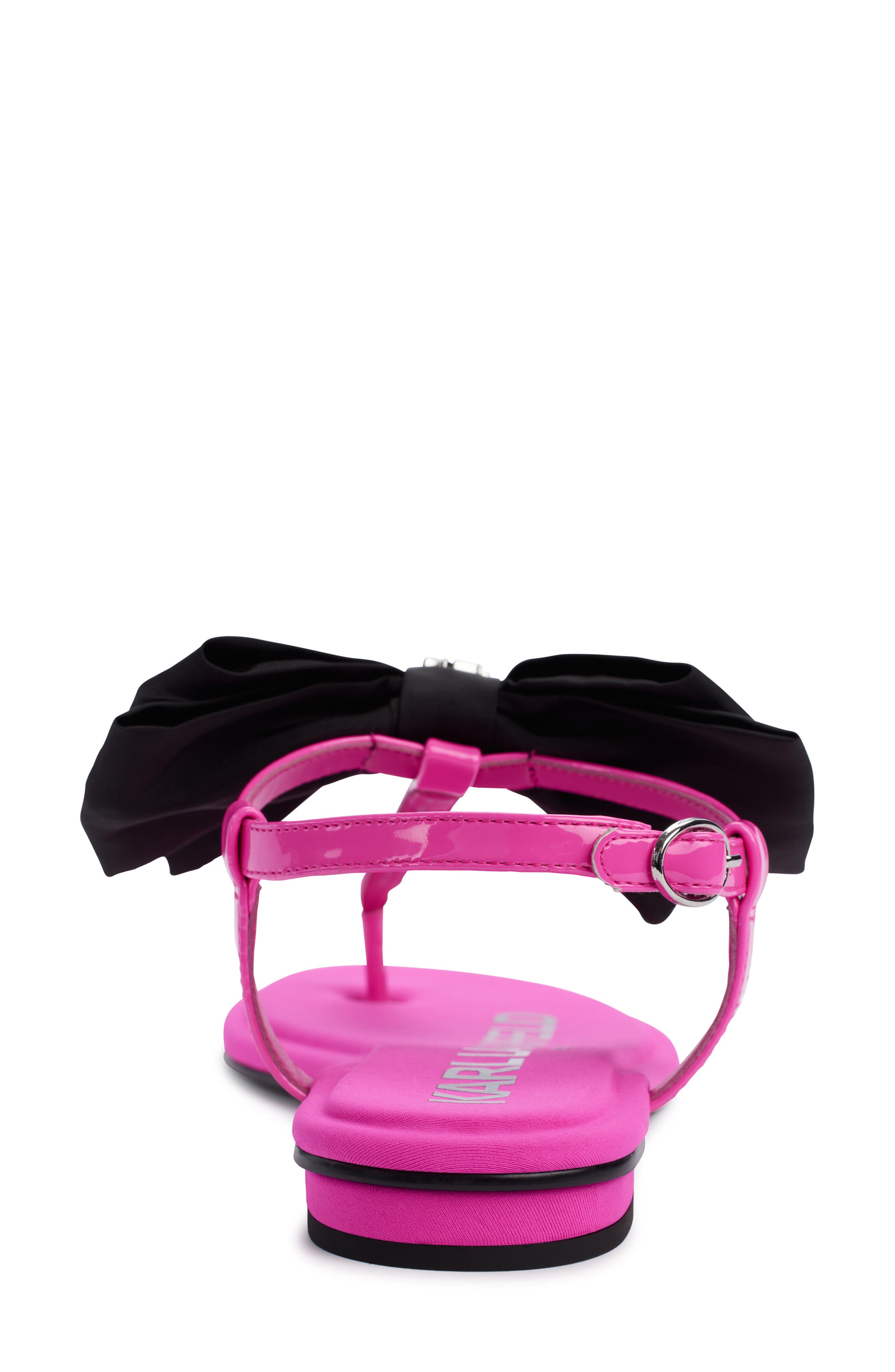 KARL LAGERFELD PARIS Cristi Bow T-Strap Sandal, Alternate, color, 
