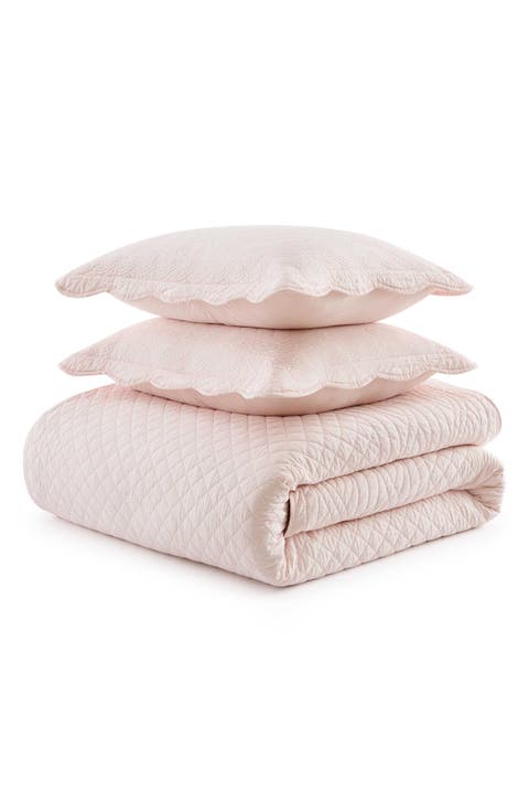 Vintage Scallop Cotton Percale Quilt