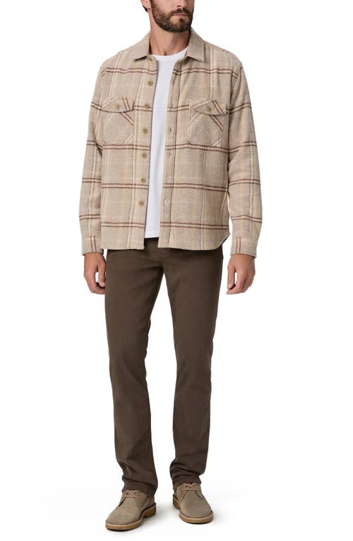 Paige Seymore Brushed Cotton Overshirt In Brown