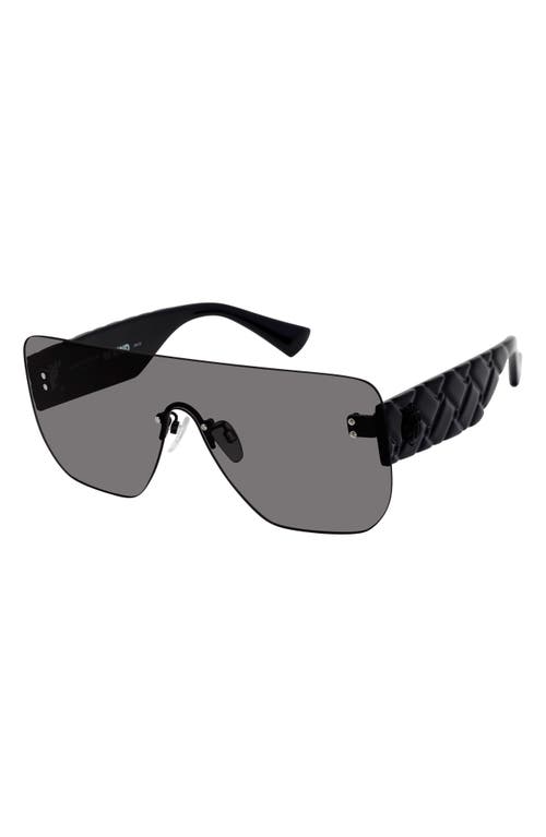 Kurt Geiger London 99mm Oversize Shield Sunglasses In Black/smoke