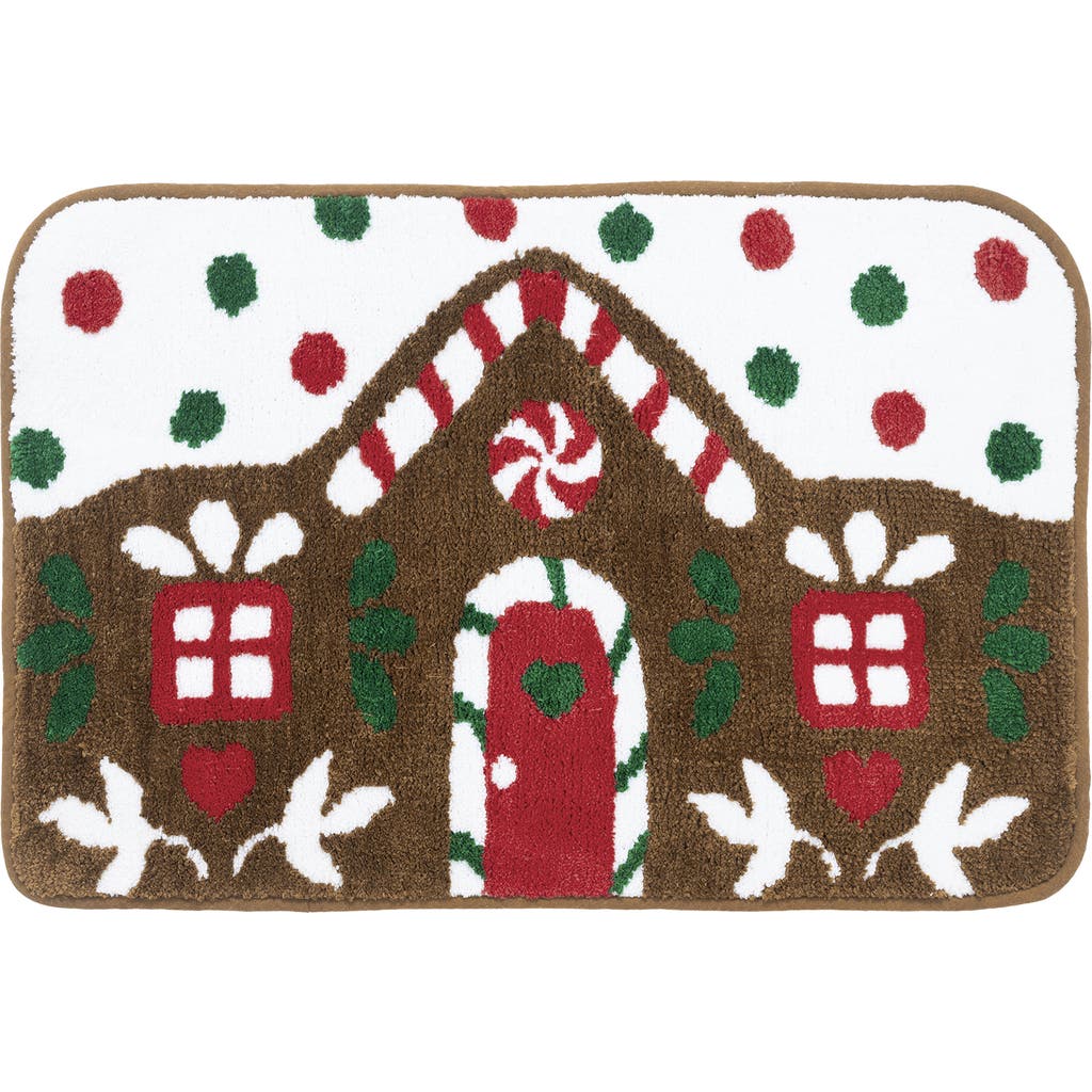 Vcny Home Multi Gingerbread House Tufted Bath Rug, 18" X 28" In Multi