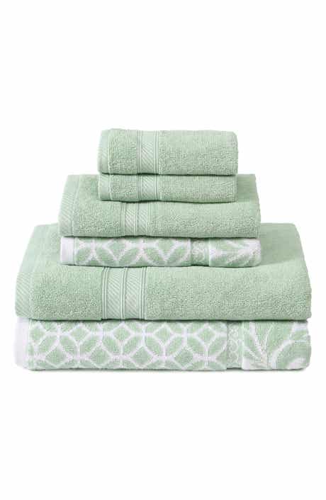 MODERN THREADS Trefoil Filigree Reversible Yarn-Dyed Jacquard 6-Piece Towel Set