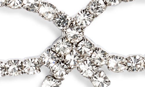 Open Edit Crystal Bow Drop Earrings