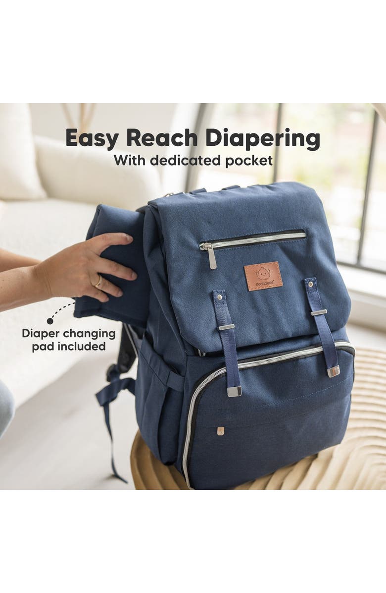 KeaBabies Explorer Diaper Bag, Alternate, color, Trendy Black