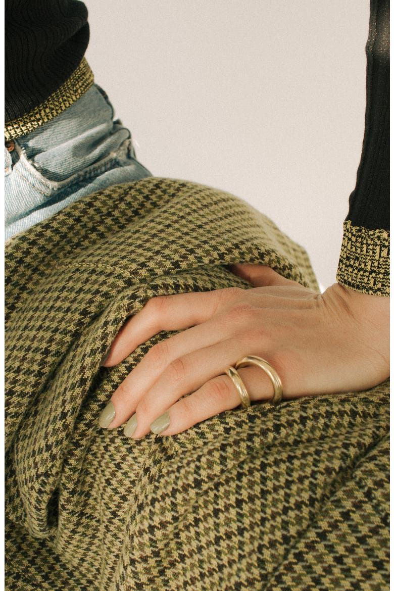 Lenny Set of 2 Pinky Rings, Alternate, color, GOLD
