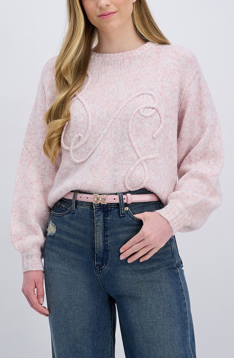 Sam Edelman Feather Edge Patent Leather Belt, Alternate, color, Pink