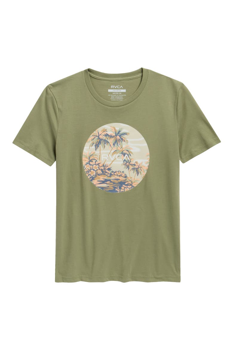Kids' Logo Palm Graphic T-Shirt, Main, color, RANGER GREEN