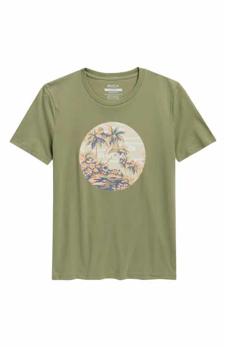 RVCA Kids' Logo Palm Graphic T-Shirt
