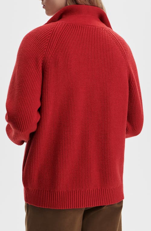 Varley Button Cardigan In Red