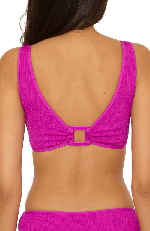Bca By Rebecca Virtue Buckle Reversible Bikini Top In Pink